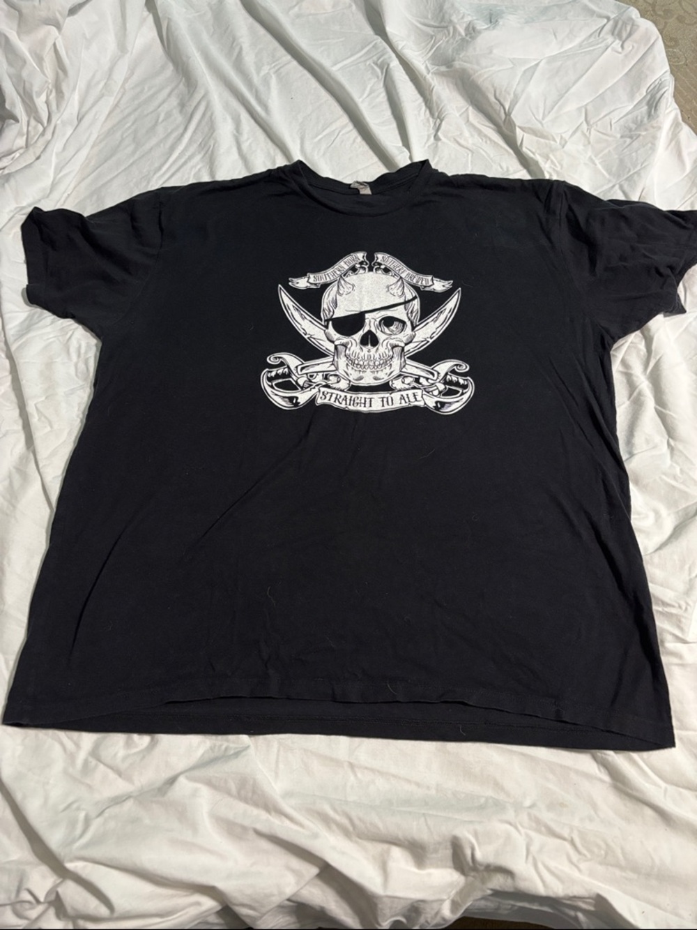 Next Level Apparel Black Short-Sleeve Skull Graphic Tee